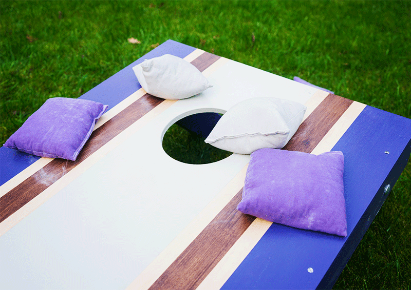 backyard BBQ tips - cornhole boards